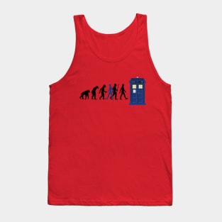 EVOLUTION Of Humans - Blue Police Public Call Box 4 Tank Top